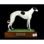 An Albany fine china limited edition model of a greyhound "Westpark Mustard", the limited edition of