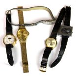 Five mixed vintage watches.