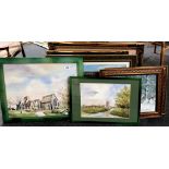 A quantity of Robert Haismann framed watercolours.