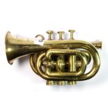 Musical Instrument. A Bessons & Co brass cornet.