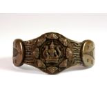 An old Siamese copper bronze Buddhist pilgrim's bangle.