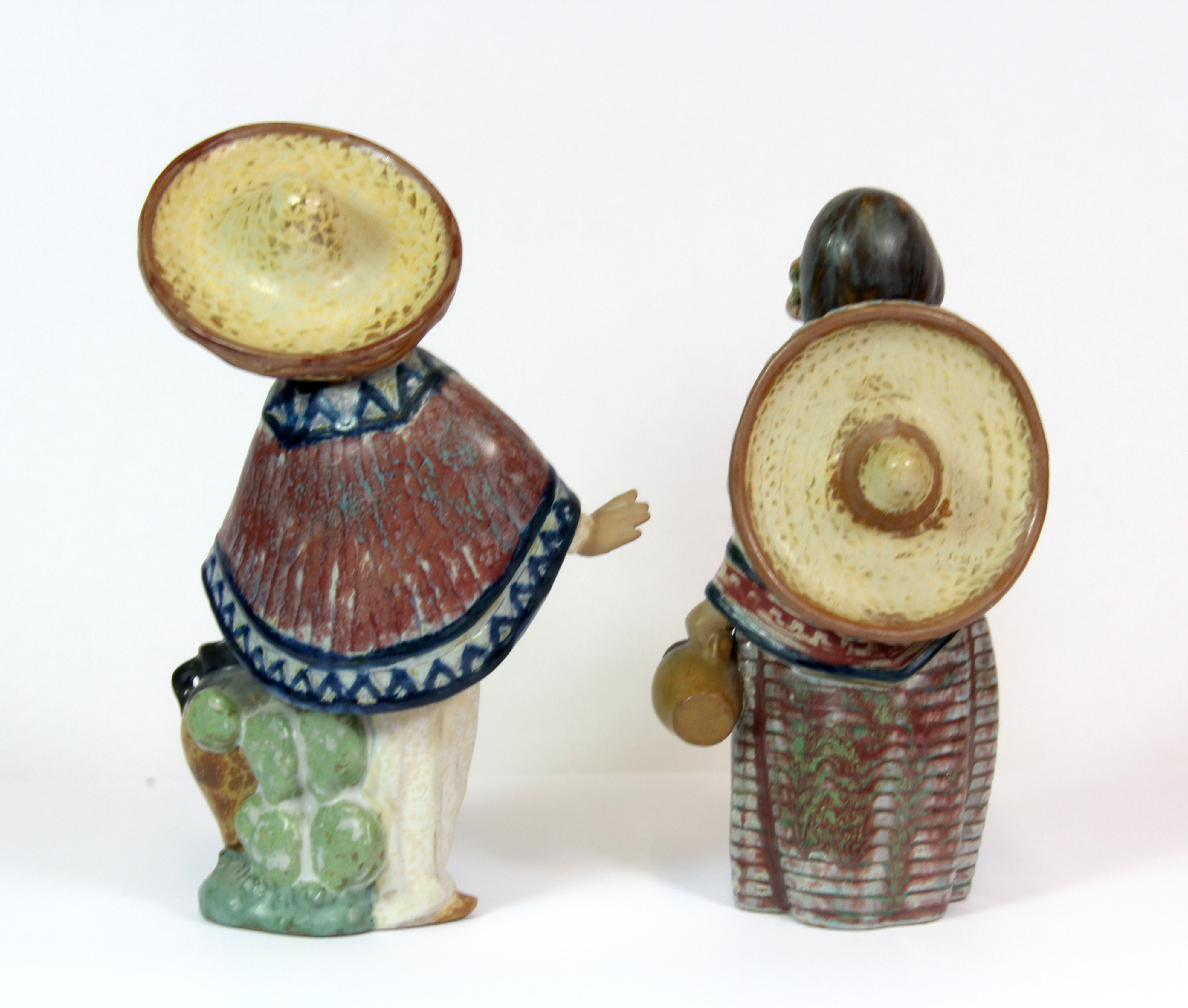 Two Lladro glazed pottery figures of Mexican children, H. 19cm. - Image 2 of 3