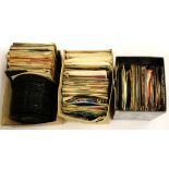 A large quantity of 45rpm single records.