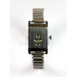 An interesting 1930's gentleman's "digital" stainless steel wrist watch.