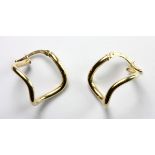 A pair of 14ct yellow gold (stamped 14k) hoop earrings (approx. 1.3gr).