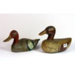 Two wooden Decoy ducks.