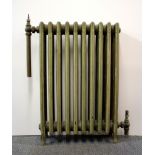 An early cast iron radiator, W. 54cm, H. 76cm.