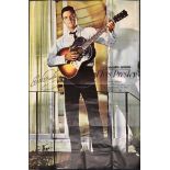 A large unframed 1960's Elvis Presley poster, 100cm x 152cm, together with various Elvis Presley