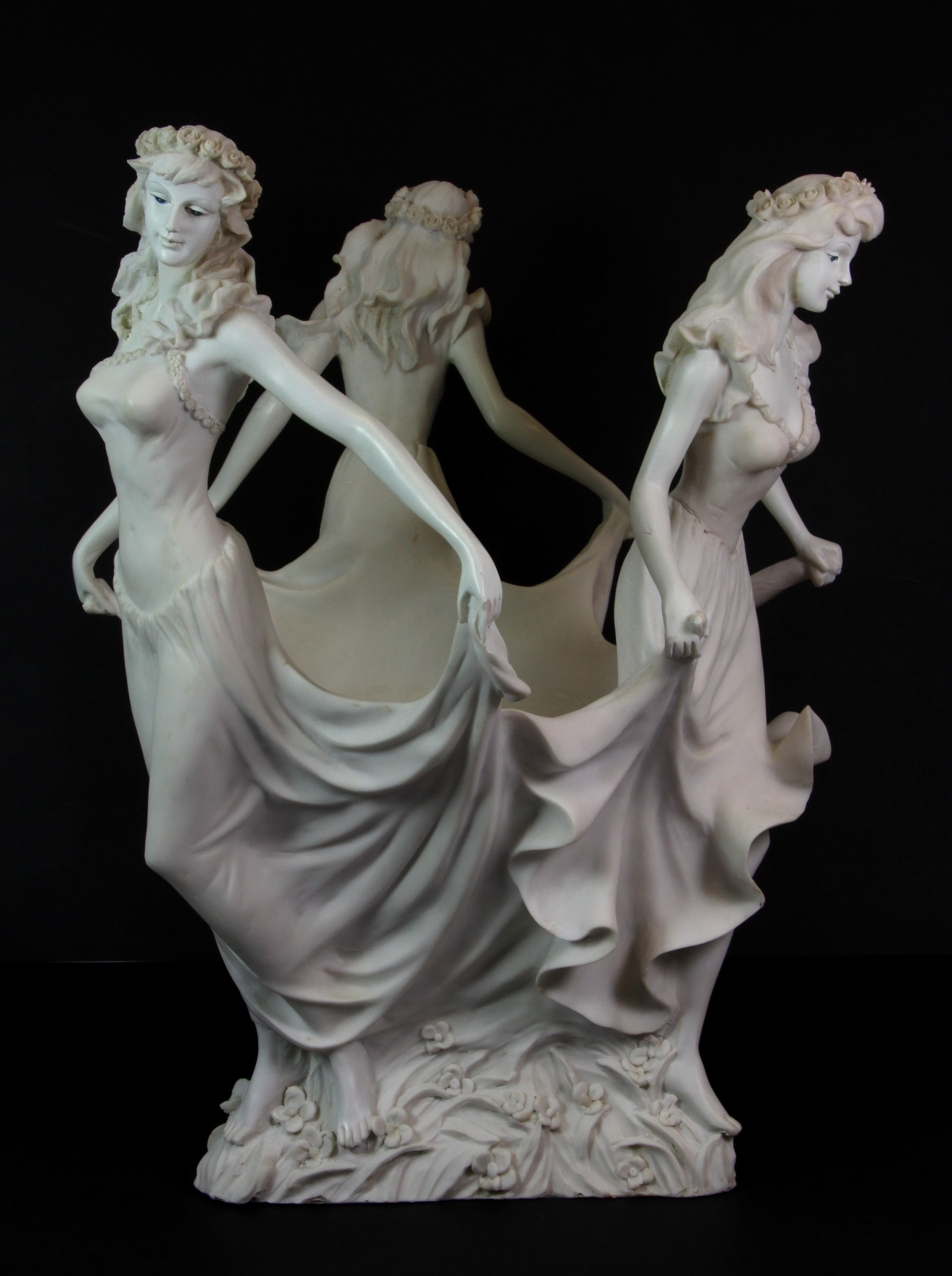 An Art Nouveau style composition figure of Three Dancing Nymphs, H. 37cm. - Image 2 of 2