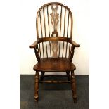 A reproduction Windsor chair.