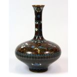 A 19th century fine quality cloisonné vase, H. 18cm.