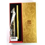 A contemporary Chinese gilt bronze ballpoint pen by bronze sculptor Zhu Bingren.