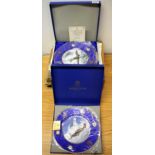 Two boxed Royal Worcester limited edition fighter aircraft collectors plates.