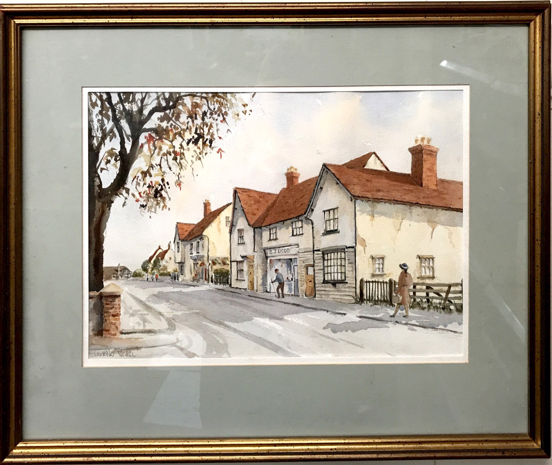 S.G Nevelle, a signed framed watercolour of the White Hart with a further signed watercolour of - Image 3 of 4