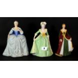 Three Franklin Mint porcelain figures of Marie Antoinette, Catherine the Great and Isabella of