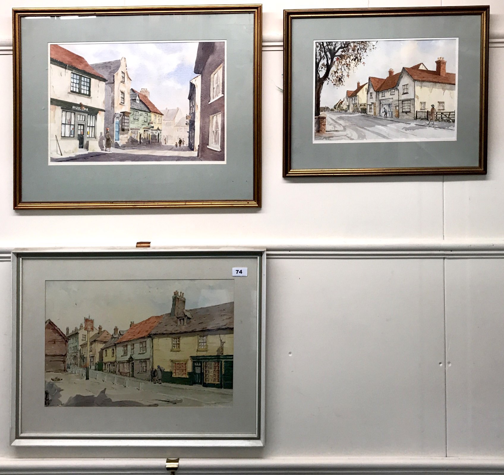 S.G Nevelle, a signed framed watercolour of the White Hart with a further signed watercolour of