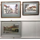 S.G Nevelle, a signed framed watercolour of the White Hart with a further signed watercolour of