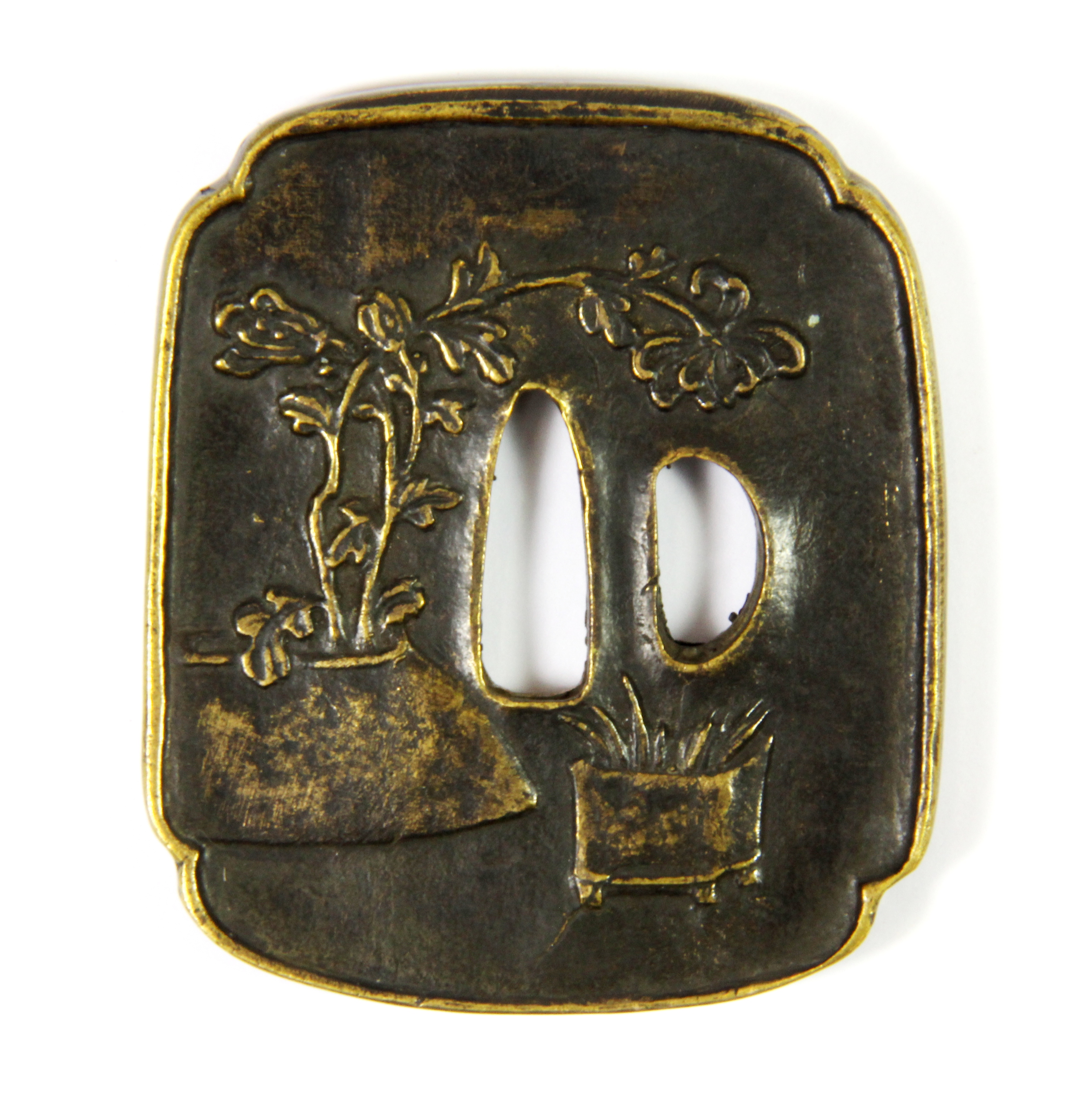 A 20th century Japanese bronze Tsuba.