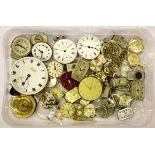 Approximately forty vintage watch movements including Omega.