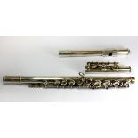 A vintage Carl Schreiber silver plated flute.