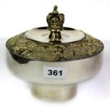 A heavy silver Royal Canadian mounted police bowl by Aurum 1973 limited edition of 500, Dia. 18cm,