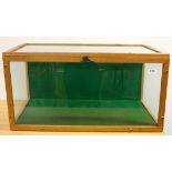 An oak framed display case, 80 x 42 x 40cm.