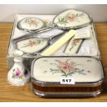 A vintage dressing table set.