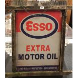 A wooden framed vintage Esso Motor Oil sign, framed 73 x 95cm.