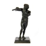 A small 19th century bronze figure of Pan, H. 13cms.