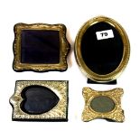 Four hallmarked silver photo frames, largest. 17cms.