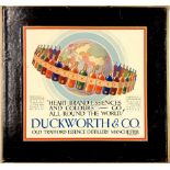 Two vintage card advertisements for Gold Flake tobacco, 38 x 26cms and Duckworth essences, 45 x