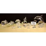 A small quantity of Swarovski and other crystal figures.