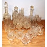 A quantity of mixed cut glass.