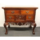 An attractive Georgian style mahogany chest of drawers, W. 90cm, H. 80cm.