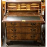 A mahogany bureau, W. 76cm, H. 99cm.