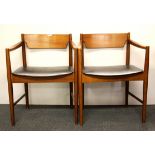 A pair stylish 1970's teak chairs.