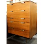 A 1970's Stag teak chest, H. 109cm.