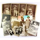 A collection of 19th and early 20th century risqué photographs and postcards.