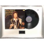 Autograph Interest, Tom Jones autographed LP cover The Golden Hits, 70 x 55cm (frame), with