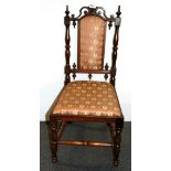 A lovely Edwardian mahogany nursing chair, H. 80cm.