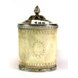 A 19th century silver plated and ivory tea caddy, H. 15cm.