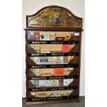 A rare 19th century mahogany tobacco retailer's cabinet containing an extensive collection of