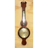 An 18th century walnut veneered mercury barometer by Pozzi of Hereford. H. 98cms/38". 8" dial., with