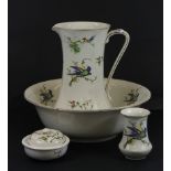 An Edwardian jug and bowl set.