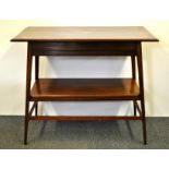 An Edwardian inlaid mahogany side table, 42 x 83 x 72cm.