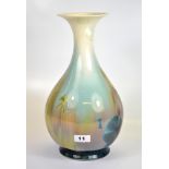 An unusual continental glazed porcelain vase, H. 37cm.