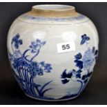 A 19th century Chinese hand painted porcelain ginger jar, H. 20cm.