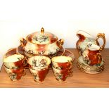 A quantity of K & K Roseberry studios hand painted tea and dinner china.