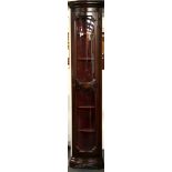 A useful narrow mahogany corner display cabinet, W. 38cm, H. 203cm.