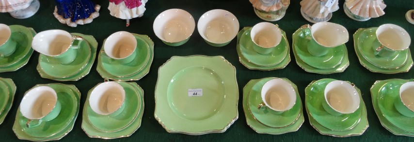 A Royal Winton Grimwades part-tea service, an eight place setting comprising: trios, sugar bowls,